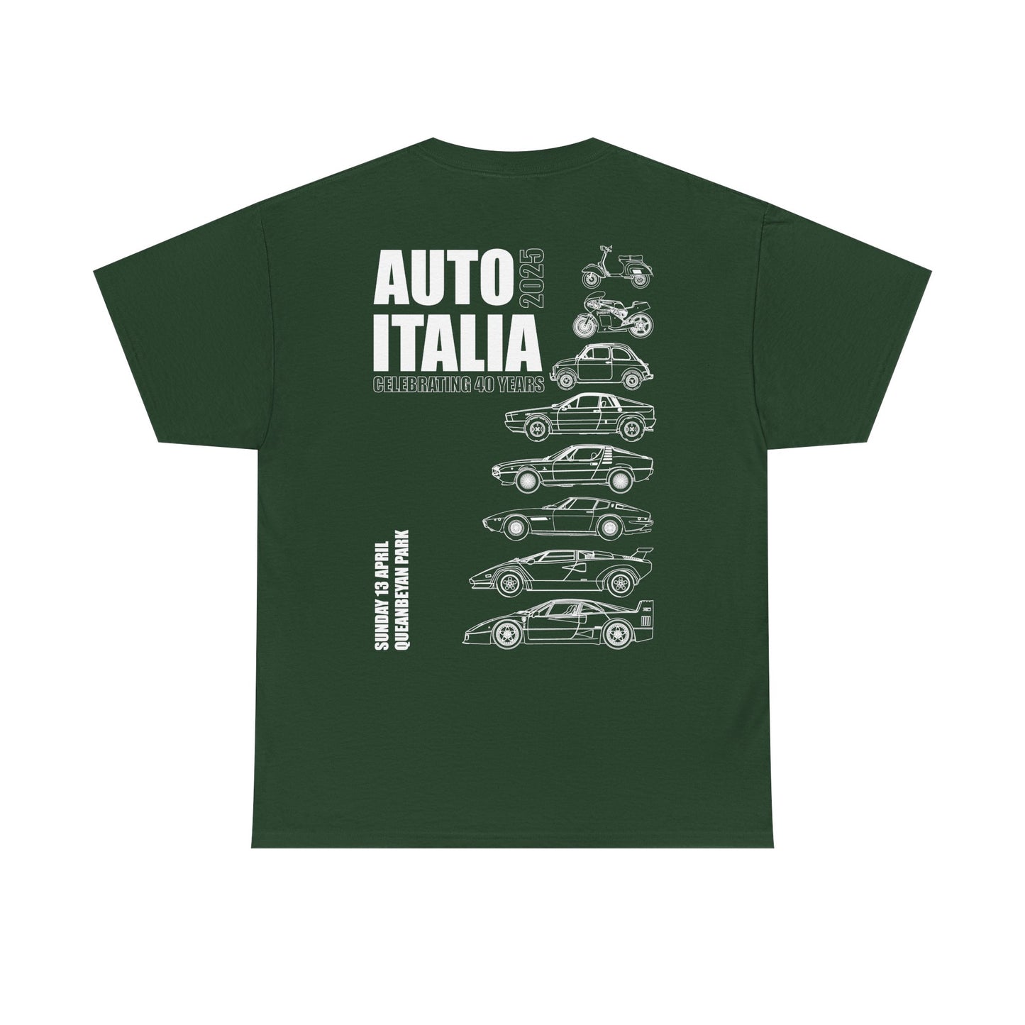 Auto Italia Canberra - Official 2025 Event Tee (White Graphic)
