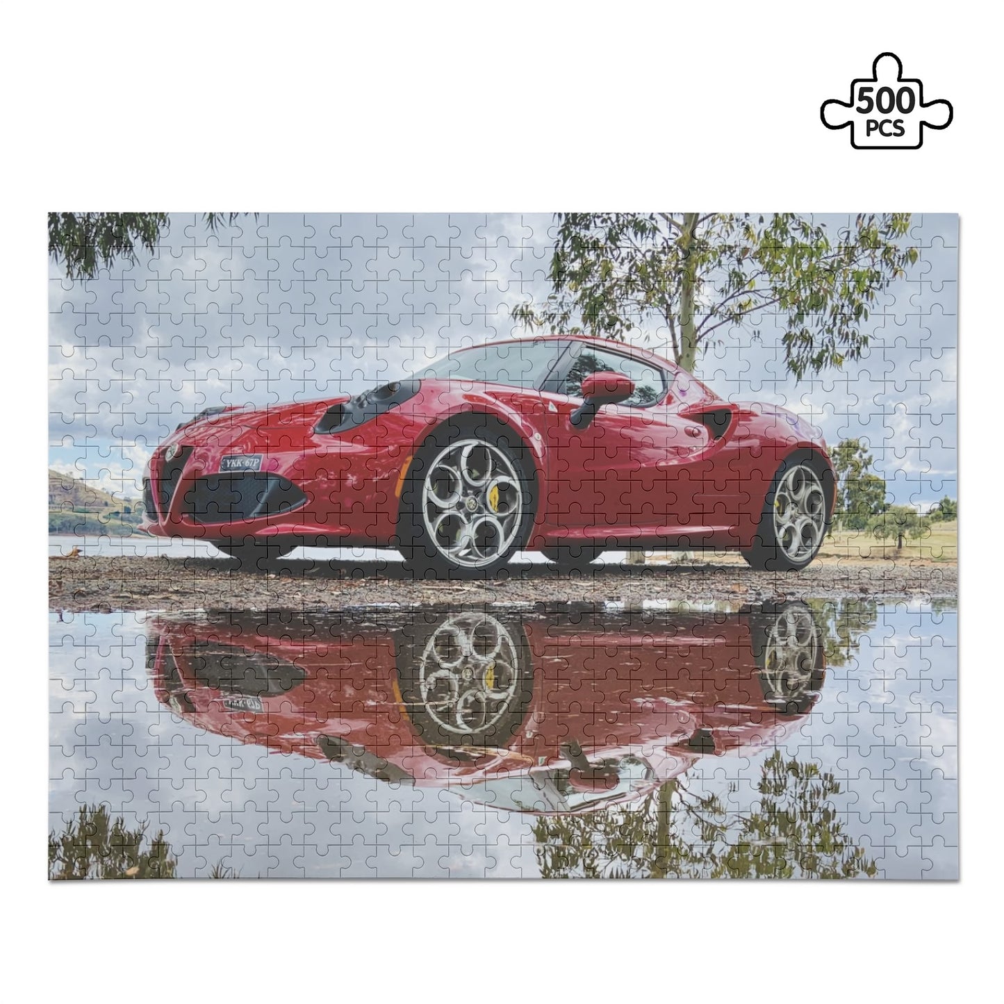 One Off Designs - Jigsaw Puzzle (500 Pcs) - Alfa Romeo 4C - Lake Hume Bellbridge Victoria