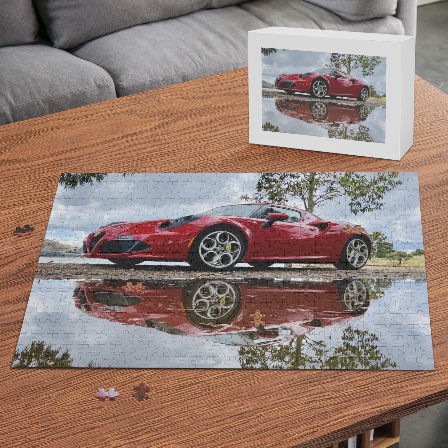 One Off Designs - Jigsaw Puzzle (500 Pcs) - Alfa Romeo 4C - Lake Hume Bellbridge Victoria