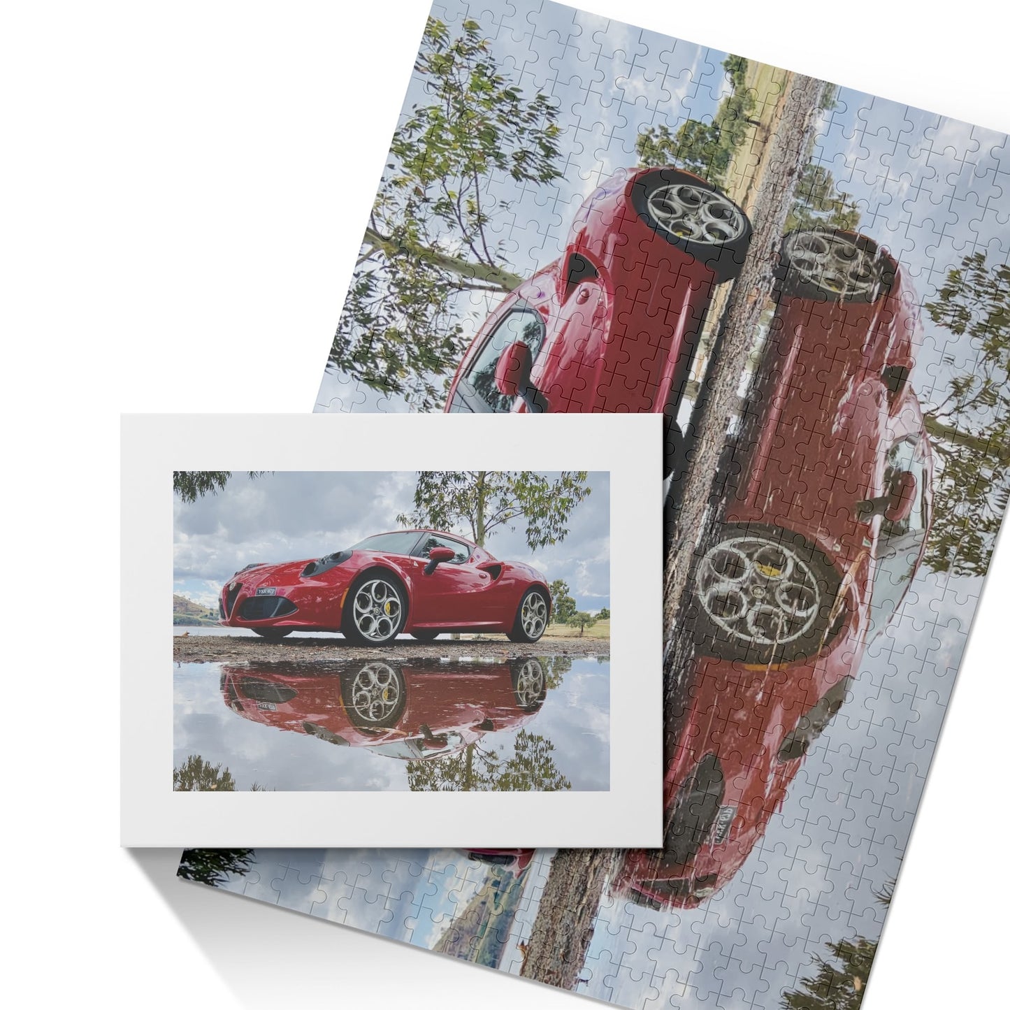One Off Designs - Jigsaw Puzzle (500 Pcs) - Alfa Romeo 4C - Lake Hume Bellbridge Victoria