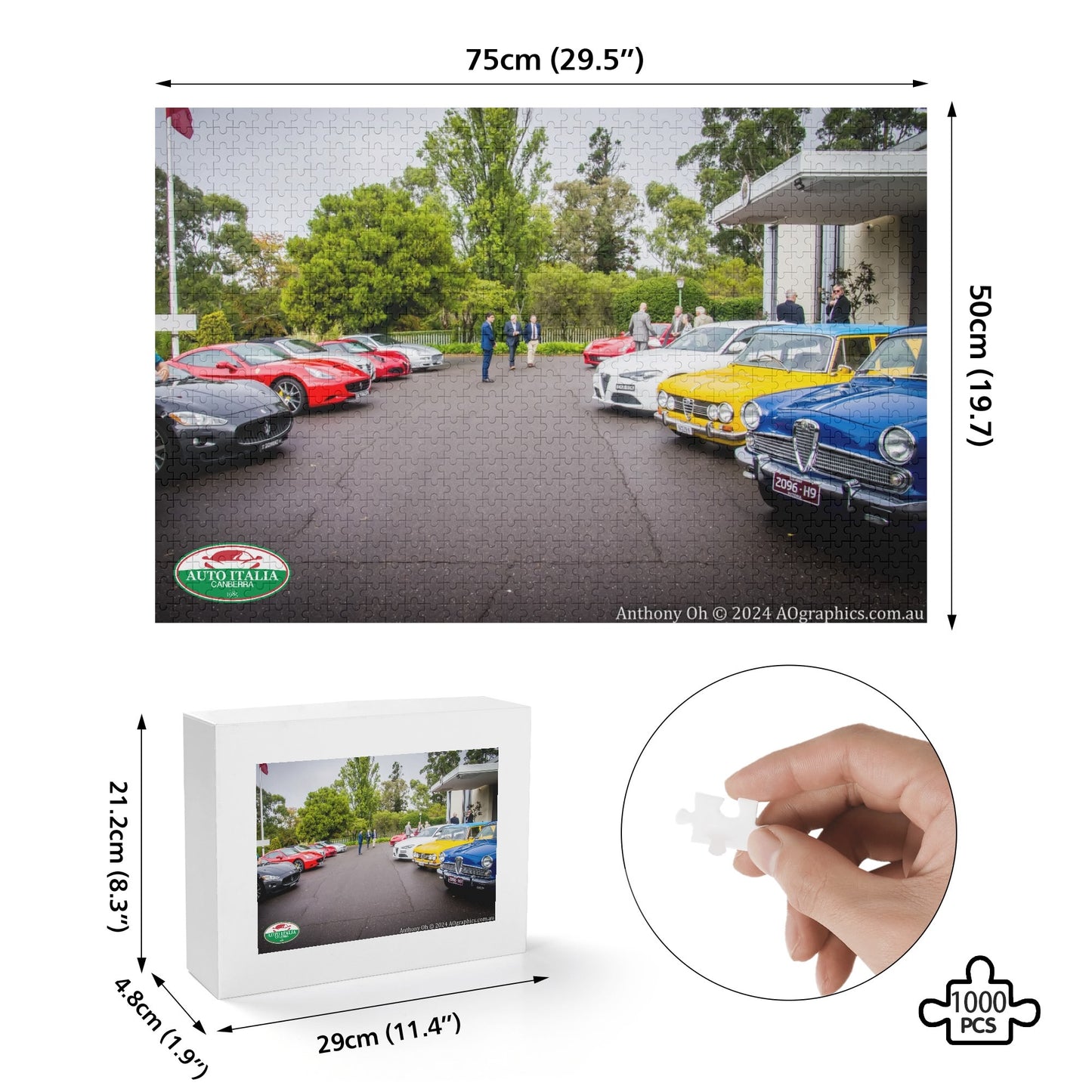Auto Italia Canberra - Embassy Event Lineup 2024 Jigsaw Puzzle (1000 Pcs) - Free Shipping
