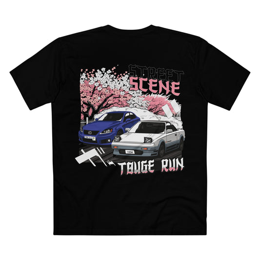 StreetScene - ASColor Tee - AW11 MR2 and Lexus ISF Touge Run - Black - Rear