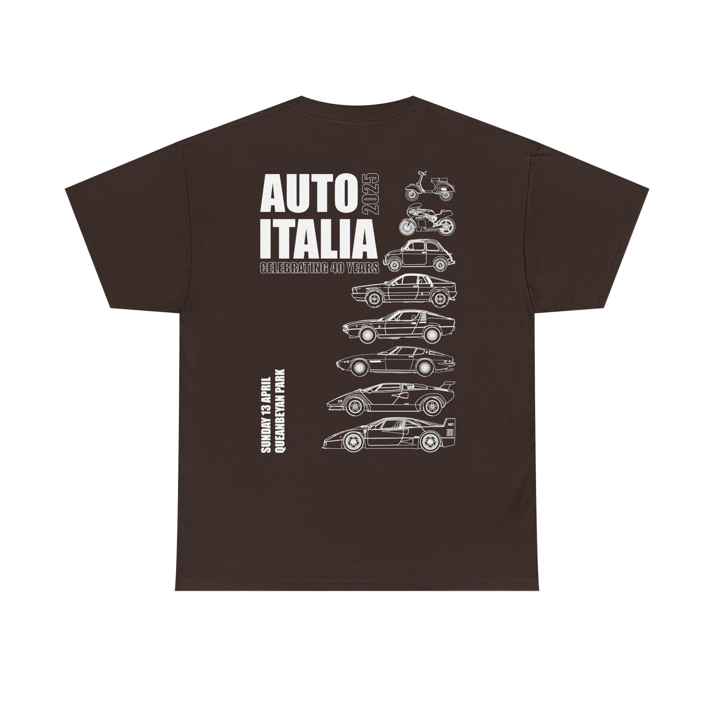 Auto Italia Canberra - Official 2025 Event Tee (White Graphic)