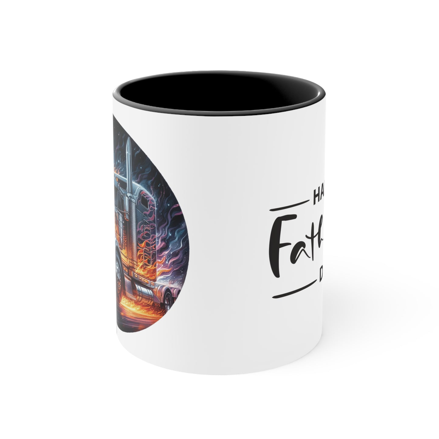 One Off Designs - Colorful Accent Mug - Happy Fathers Day