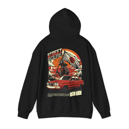 StreetScene - Gildan Heavy Blend Hoodie - Mazda RX3 - Black - Back