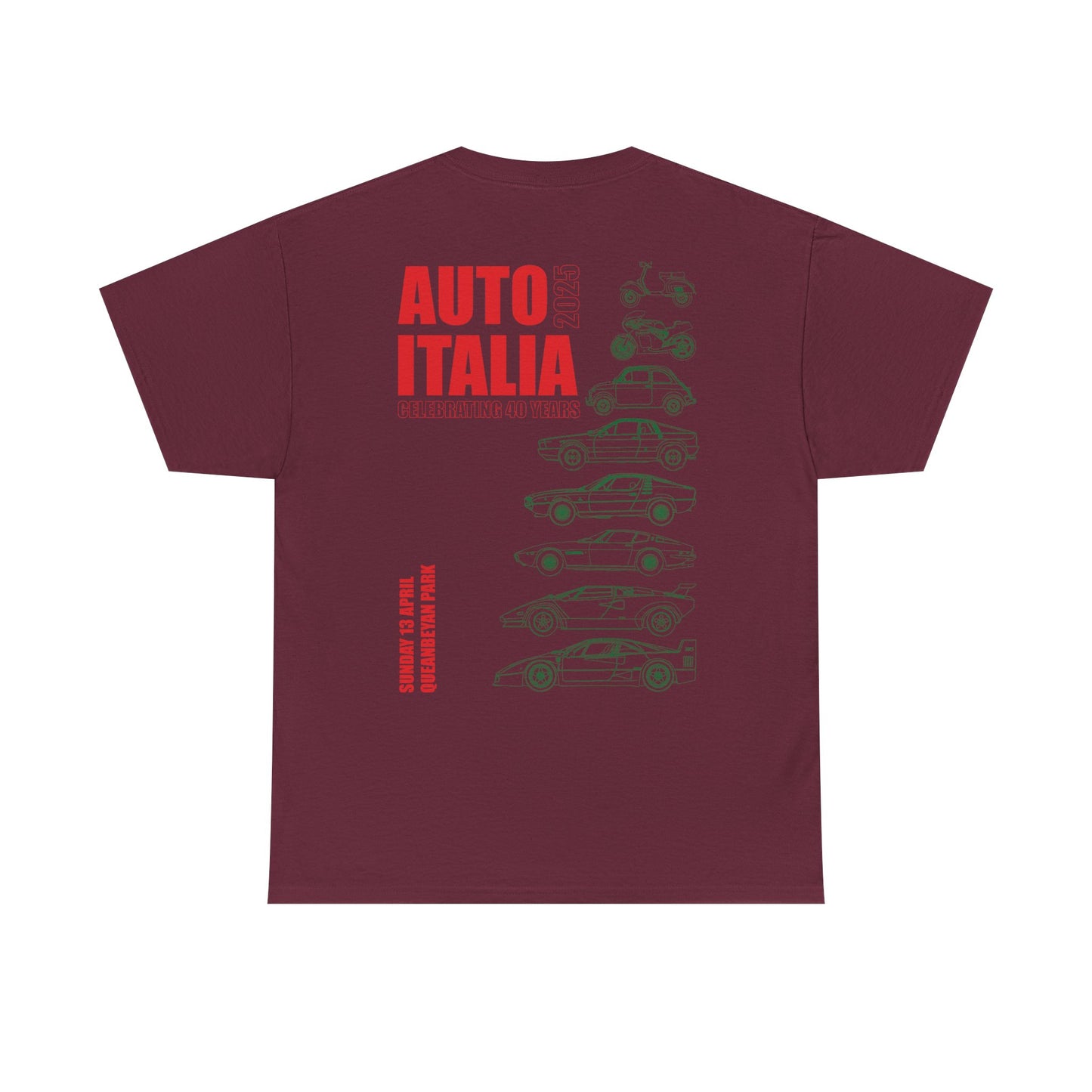 Auto Italia Canberra - Poster 2025 Show Tee Example Idea 2