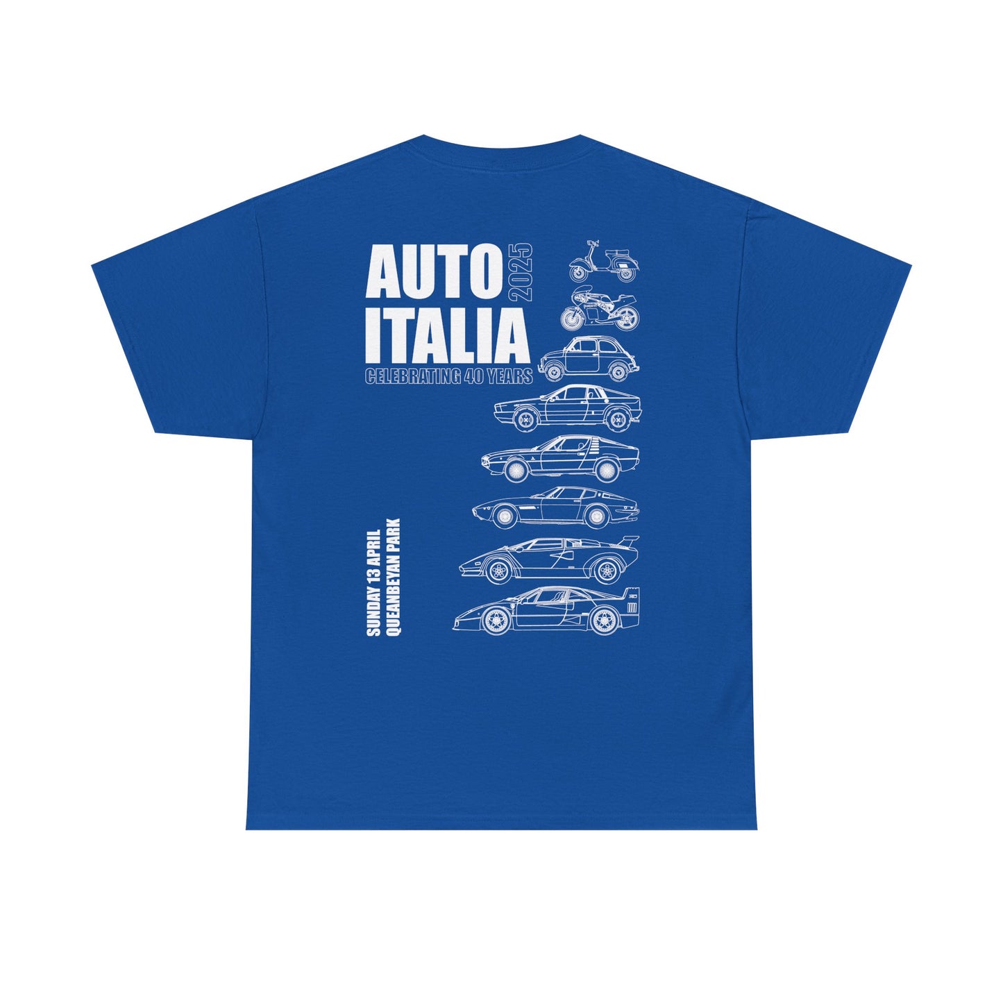 Auto Italia Canberra - Official 2025 Event Tee (White Graphic)