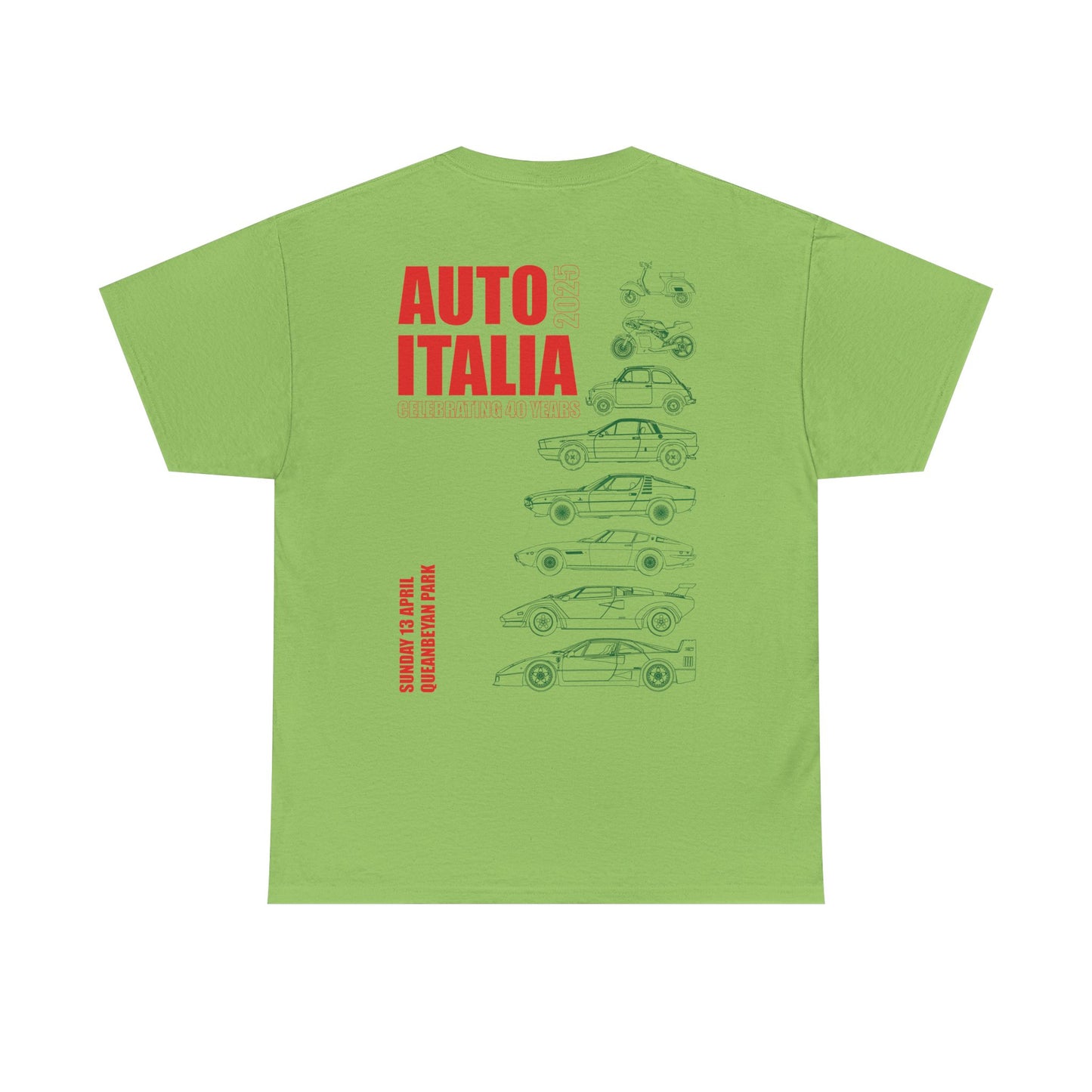 Auto Italia Canberra - Poster 2025 Show Tee Example Idea 2