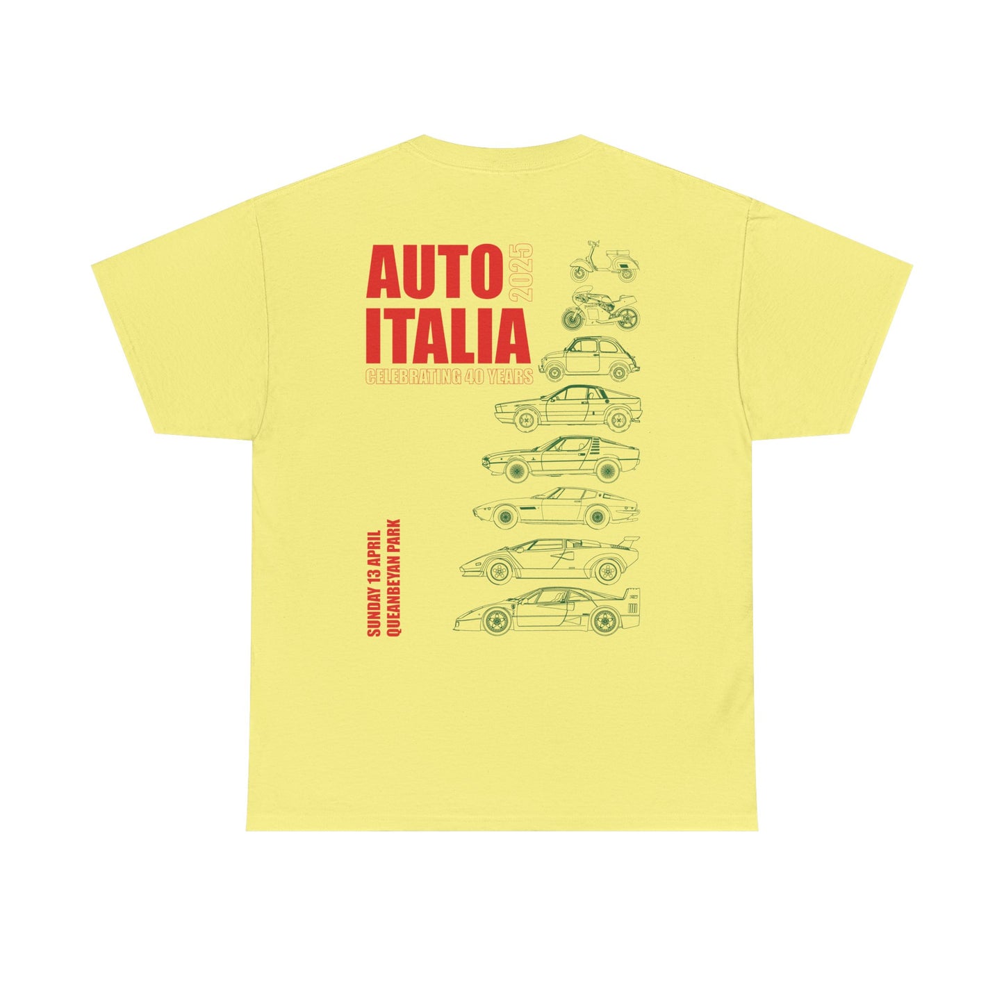 Auto Italia Canberra - Poster 2025 Show Tee Example Idea 2