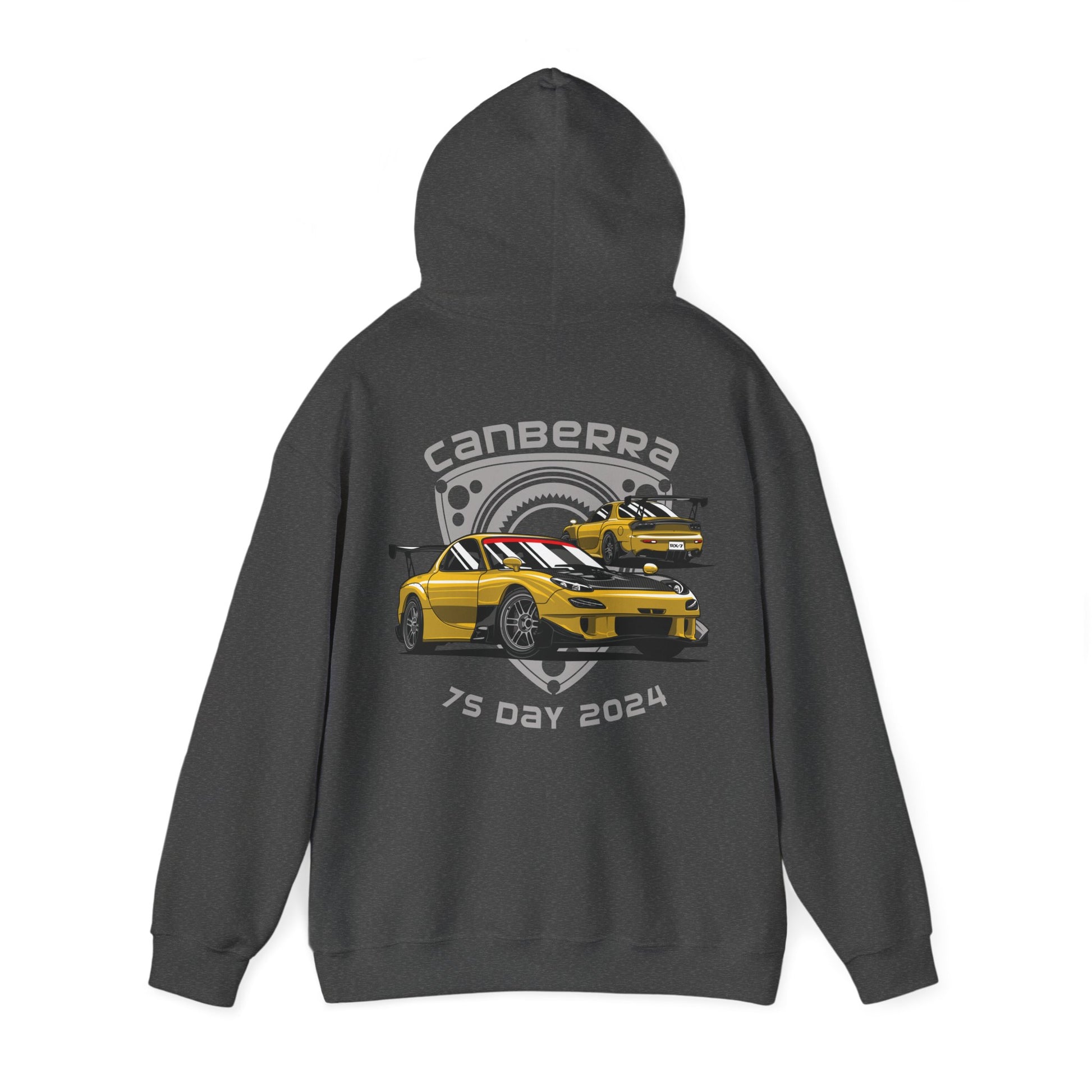 Canberra 7s Day - Official Hoodie - Dark Heather Rear