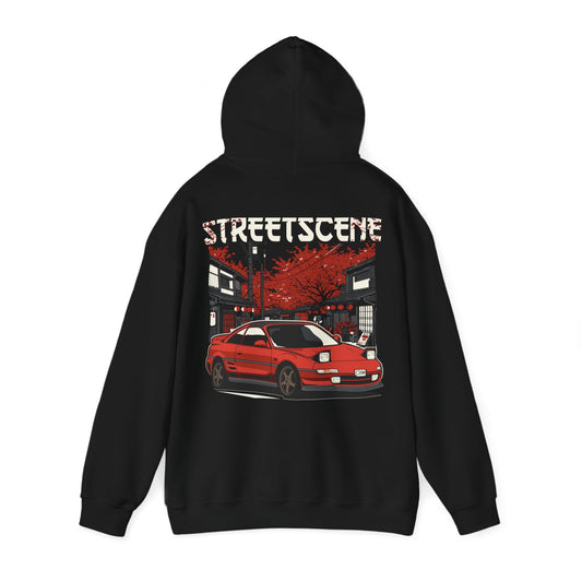 StreetScene - Gildan Hoodie - Toyota Red MR2 Spyder - Black - Back