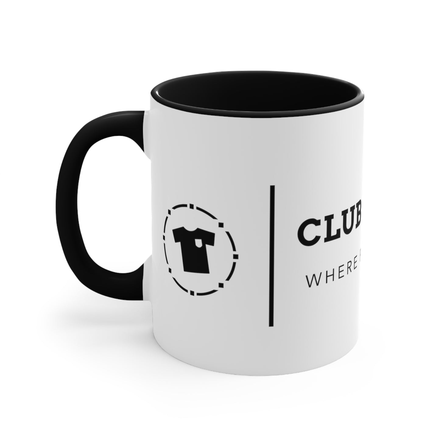 Club Merchandise - Colourful Accent Mugs with Logo 325ml