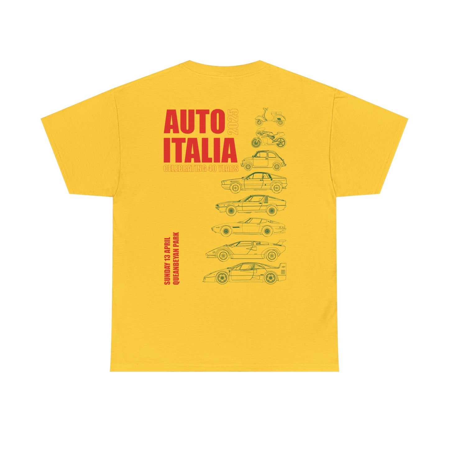 Auto Italia Canberra - Poster 2025 Show Tee Example Idea 2