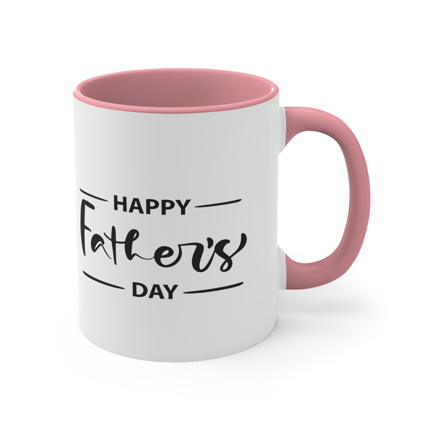 One Off Designs - Colorful Accent Mug - Happy Fathers Day