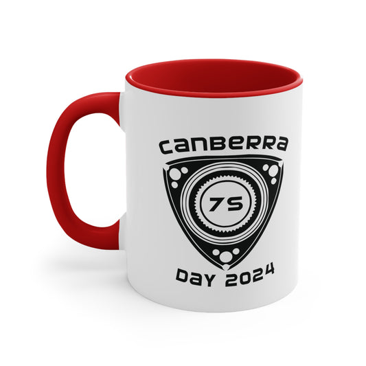 Canberra 7s Day - Colourful Accent Mugs with log and Crest 325ml