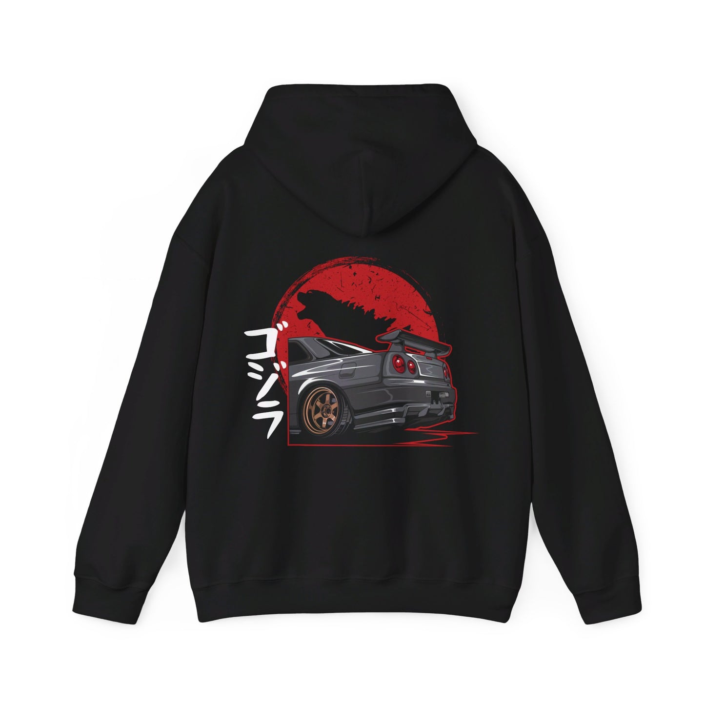 All Designs - Hoodie - Nissan Skyline R34 Sun Godzilla