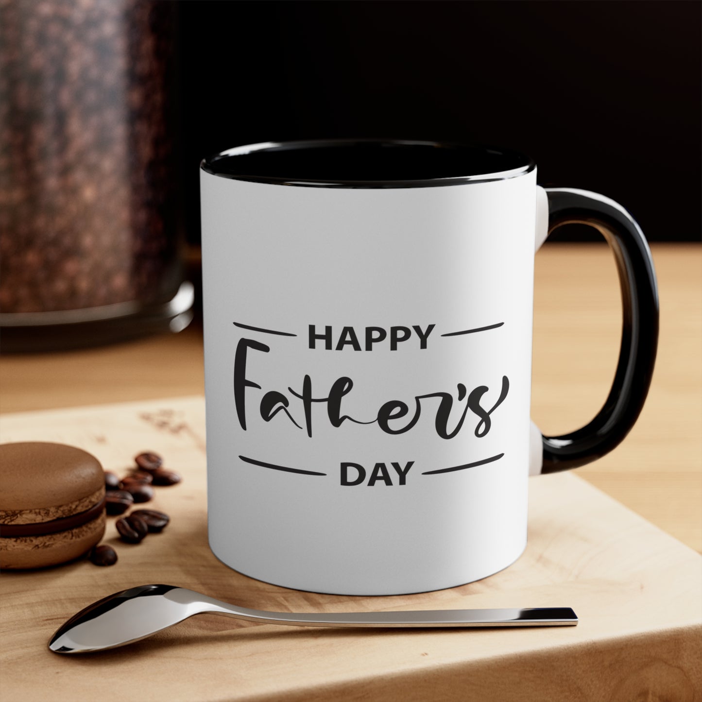 One Off Designs - Colorful Accent Mug - Happy Fathers Day