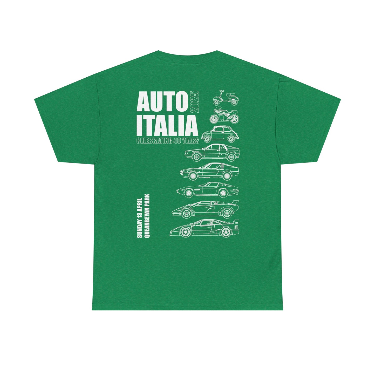 Auto Italia Canberra - Official 2025 Event Tee (White Graphic)