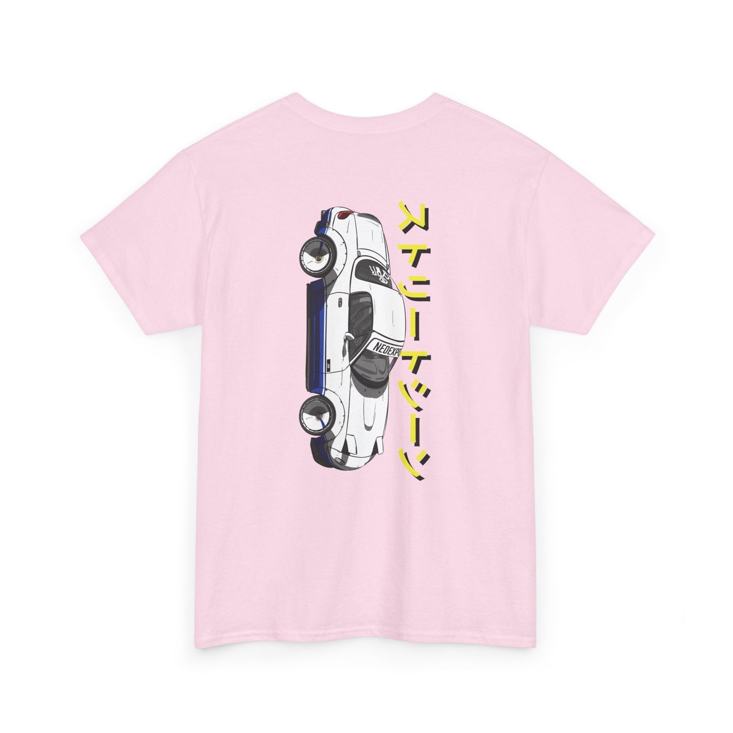 StreetScene - Gildan Heavy Cotton Tee - Mazda MX5 with Japanese Lettering - Light Pink - Back