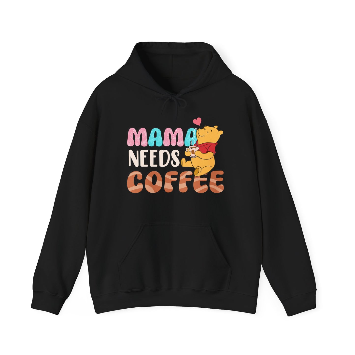 One Off Designs - Unisex Heavy Blend Hoodie - Mama Need Coffee Pooh Bear