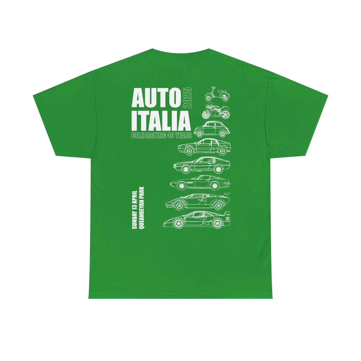 Auto Italia Canberra - Official 2025 Event Tee (White Graphic)