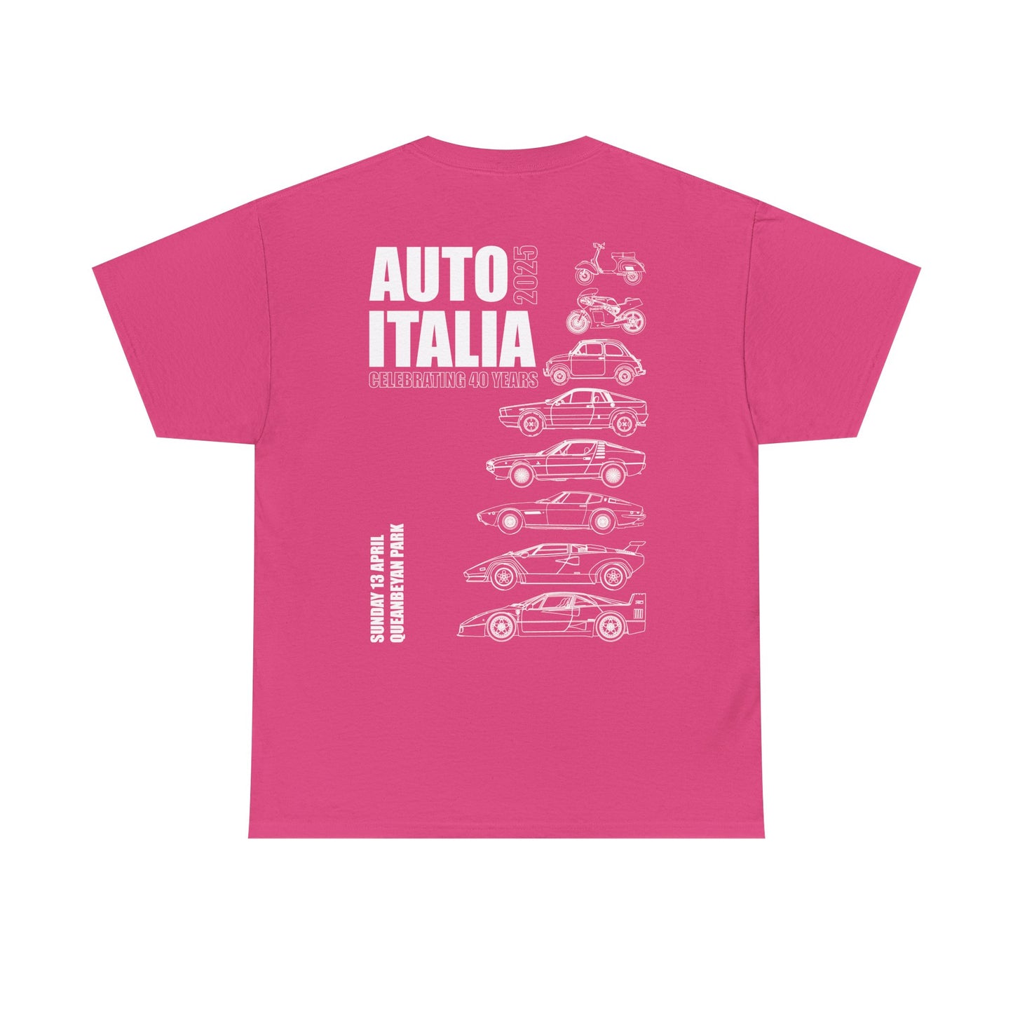 Auto Italia Canberra - Official 2025 Event Tee (White Graphic)