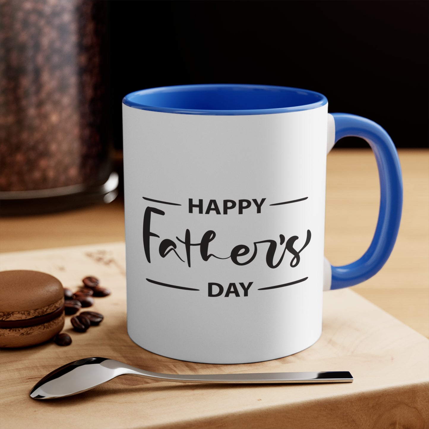 One Off Designs - Colorful Accent Mug - Happy Fathers Day