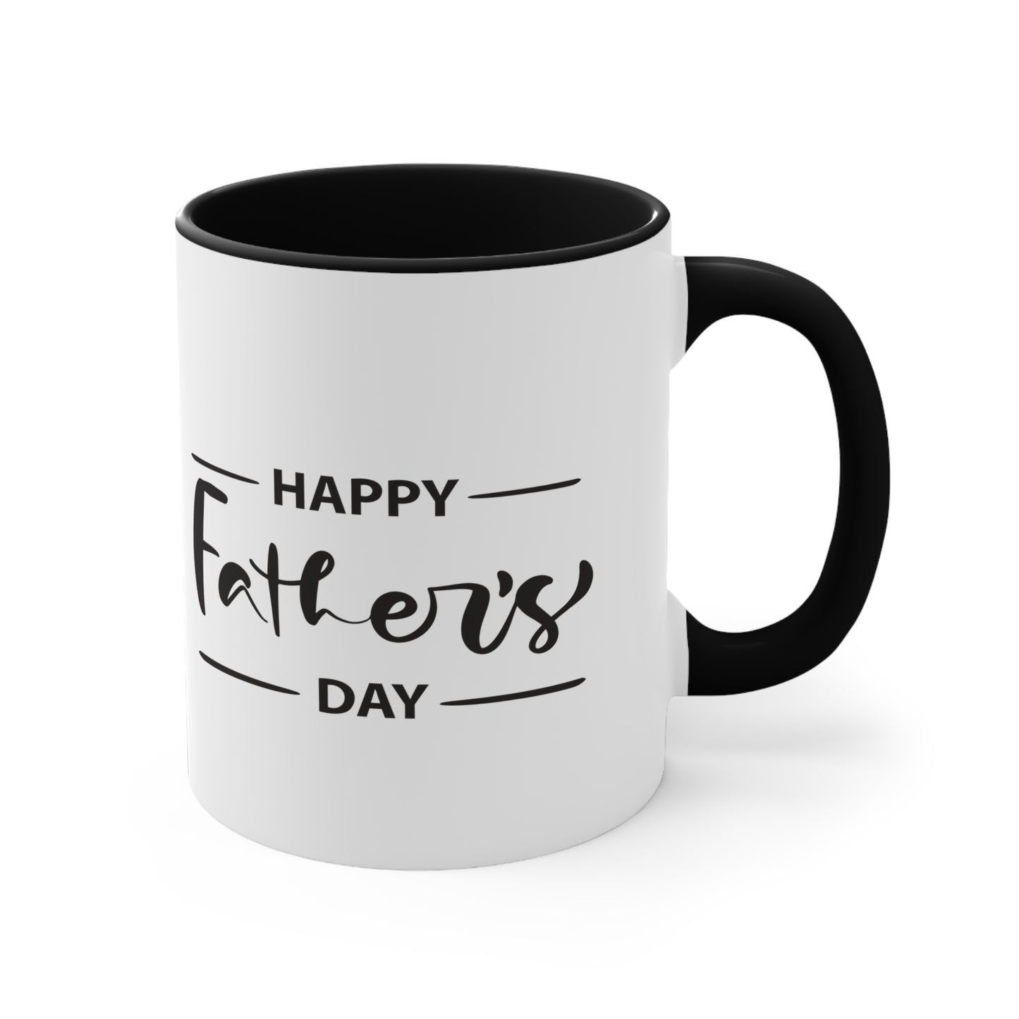 One Off Designs - Colorful Accent Mug - Happy Fathers Day