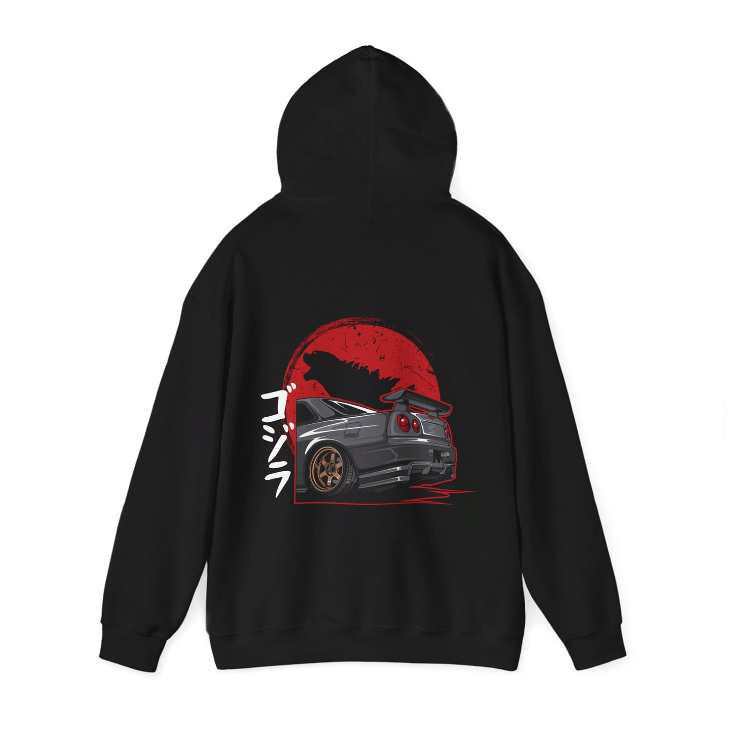 All Designs - Hoodie - Nissan Skyline R34 Sun Godzilla