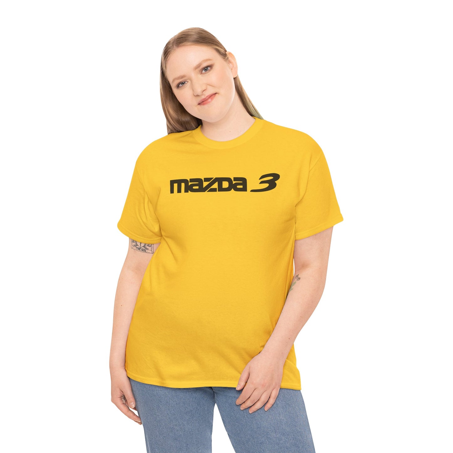 MAZDACT - Gildan Unisex Heavy Cotton Tee - Mazda 3 Front Only (Standard)