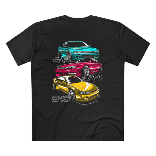 HNCR - AS Colour Men's Staple Tee - Nissan Silvia S13 S14 S15 (Premium)