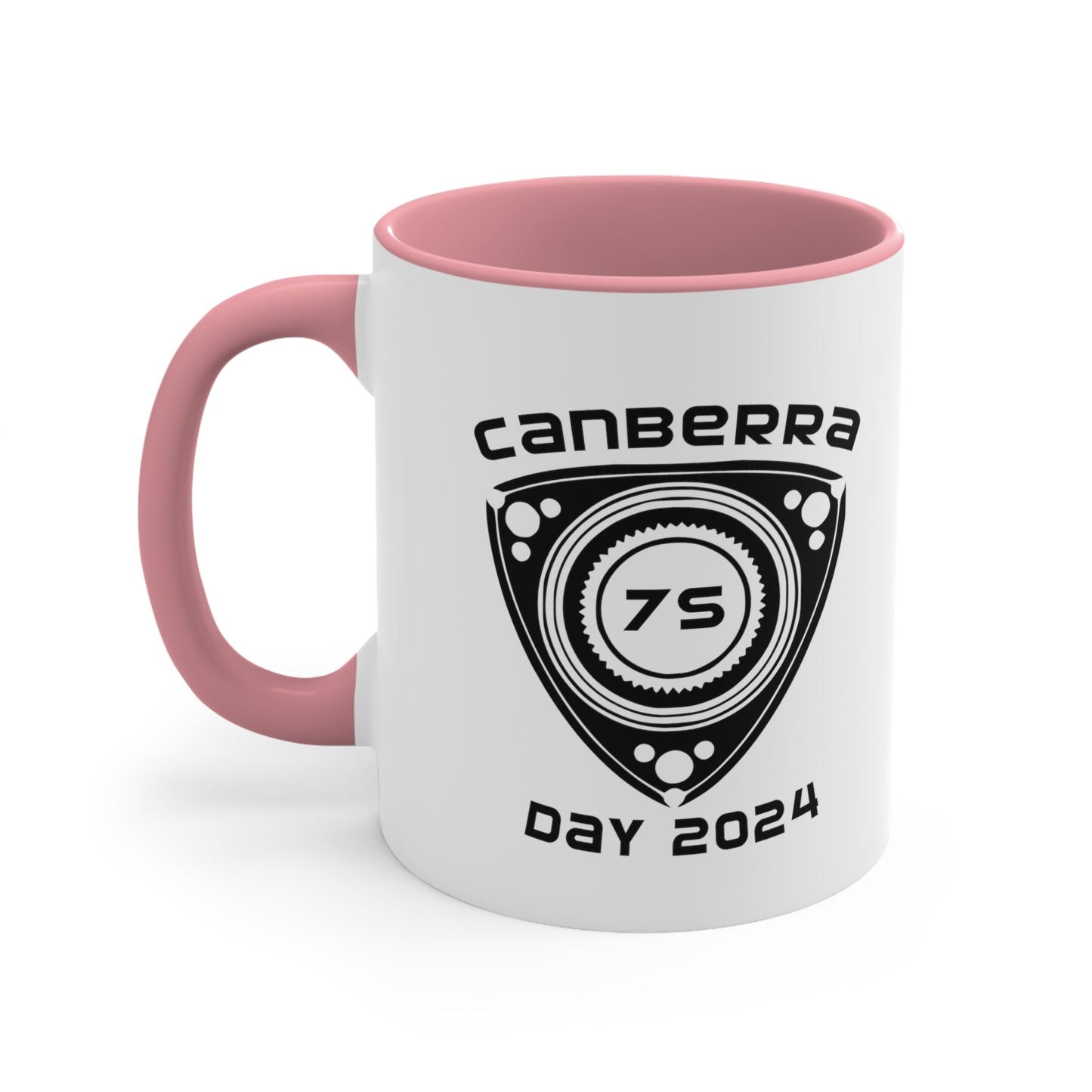 Canberra 7s Day - Colourful Accent Mugs with log and Crest 325ml