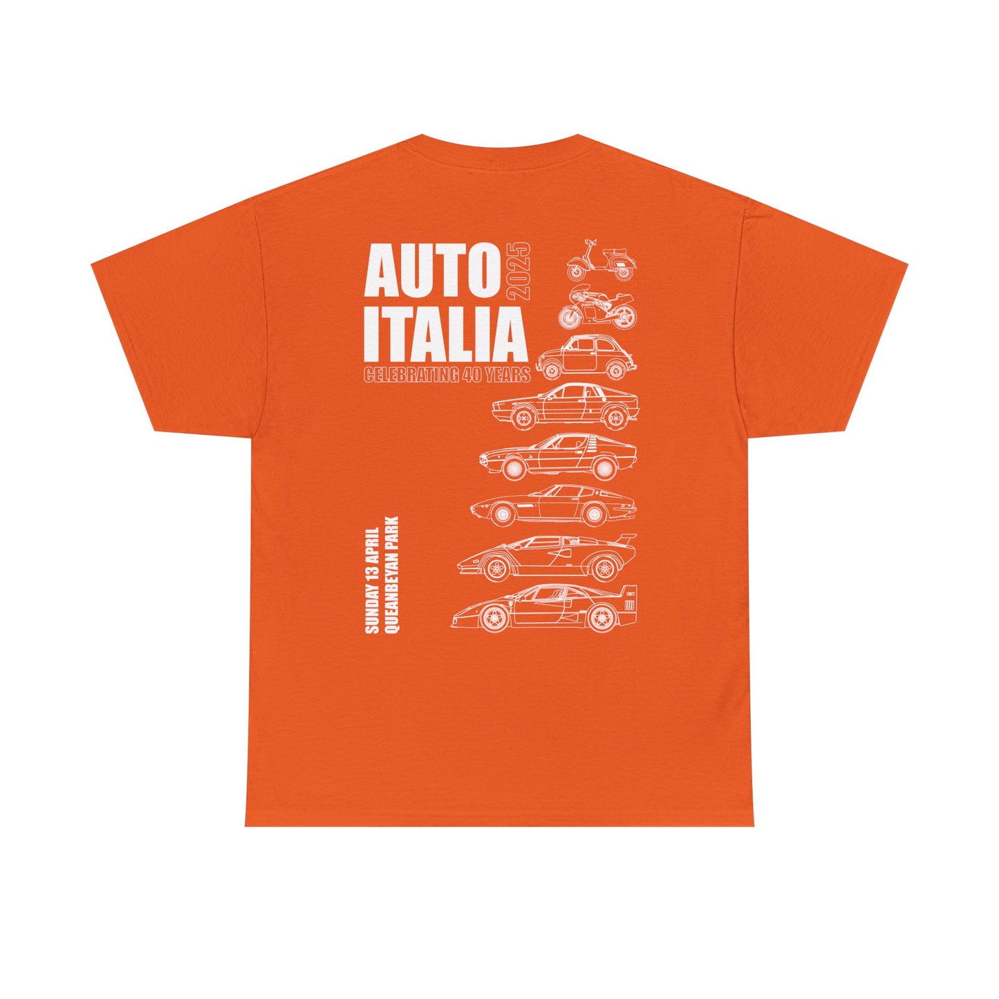 Auto Italia Canberra - Official 2025 Event Tee (White Graphic)