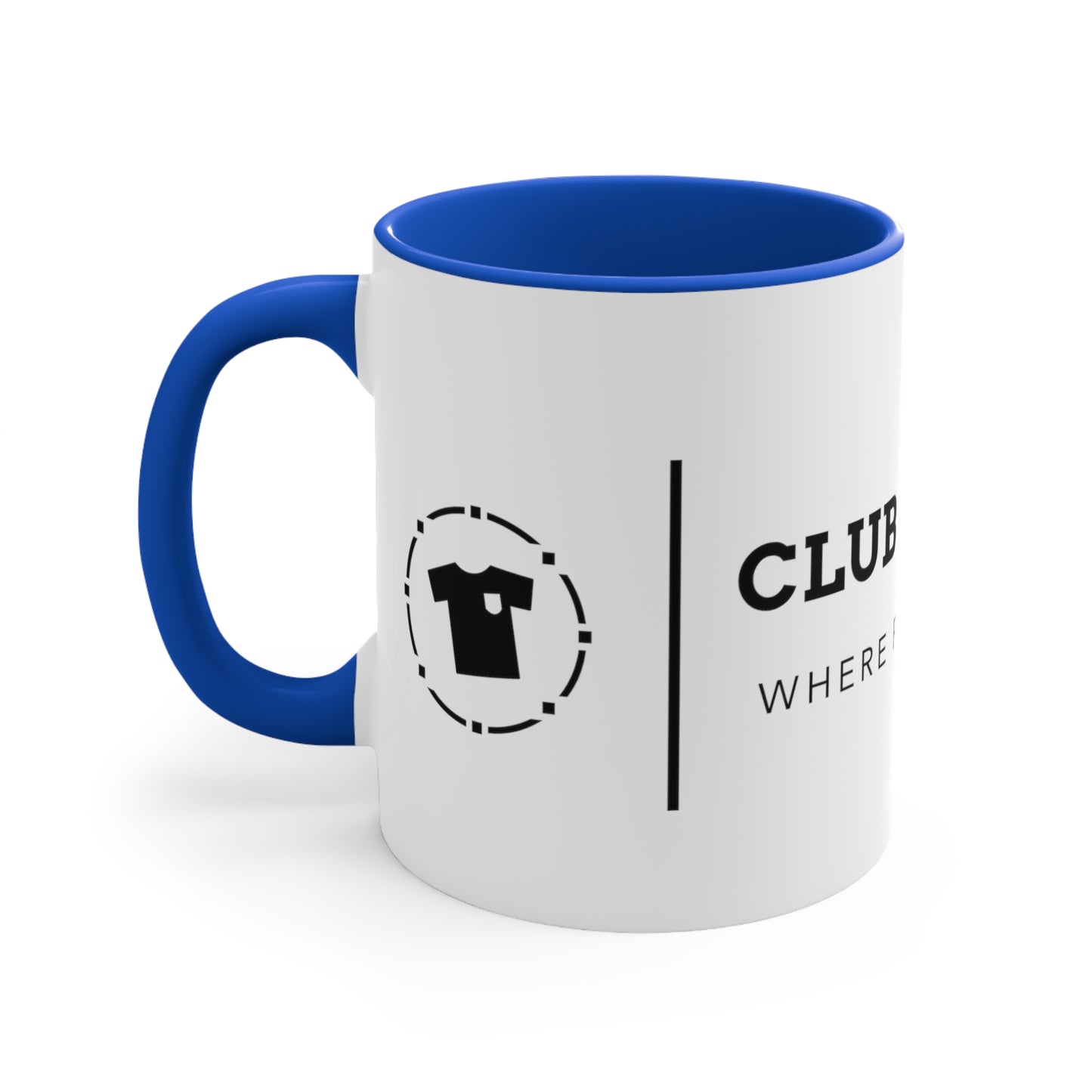 Club Merchandise - Colourful Accent Mugs with Logo 325ml