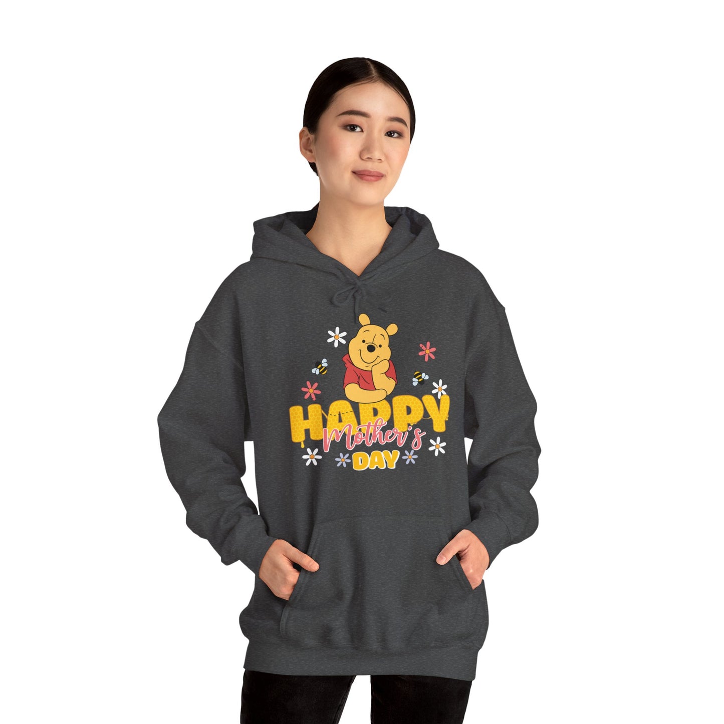 One Off Designs - Unisex Heavy Blend Hoodie - Happy Mothers Day Pooh Bear