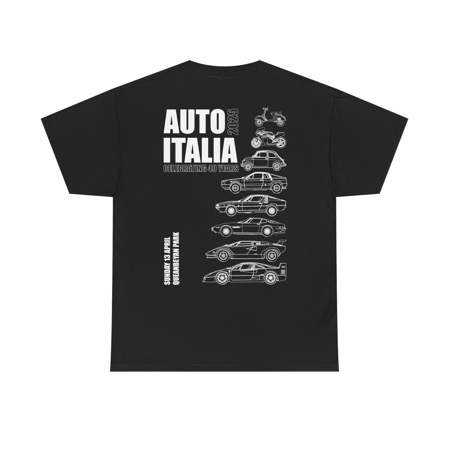 Auto Italia Canberra - Official 2025 Event Tee (White Graphic)