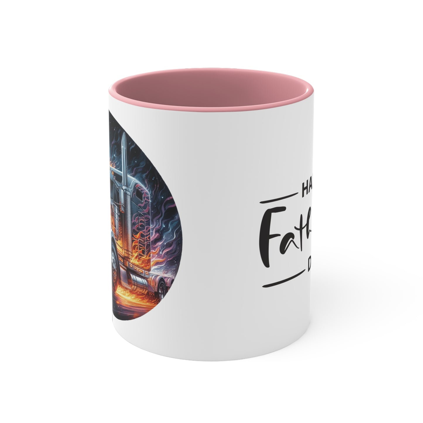 One Off Designs - Colorful Accent Mug - Happy Fathers Day