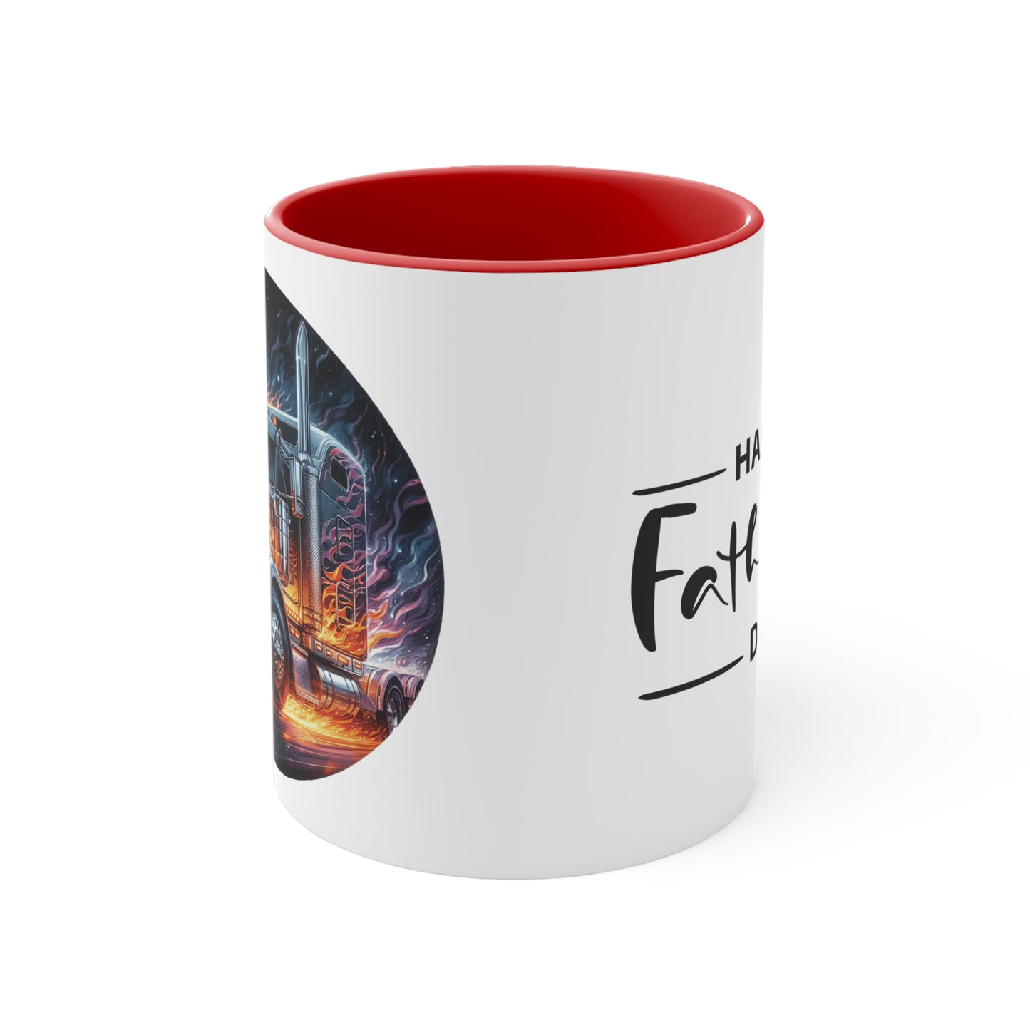 One Off Designs - Colorful Accent Mug - Happy Fathers Day