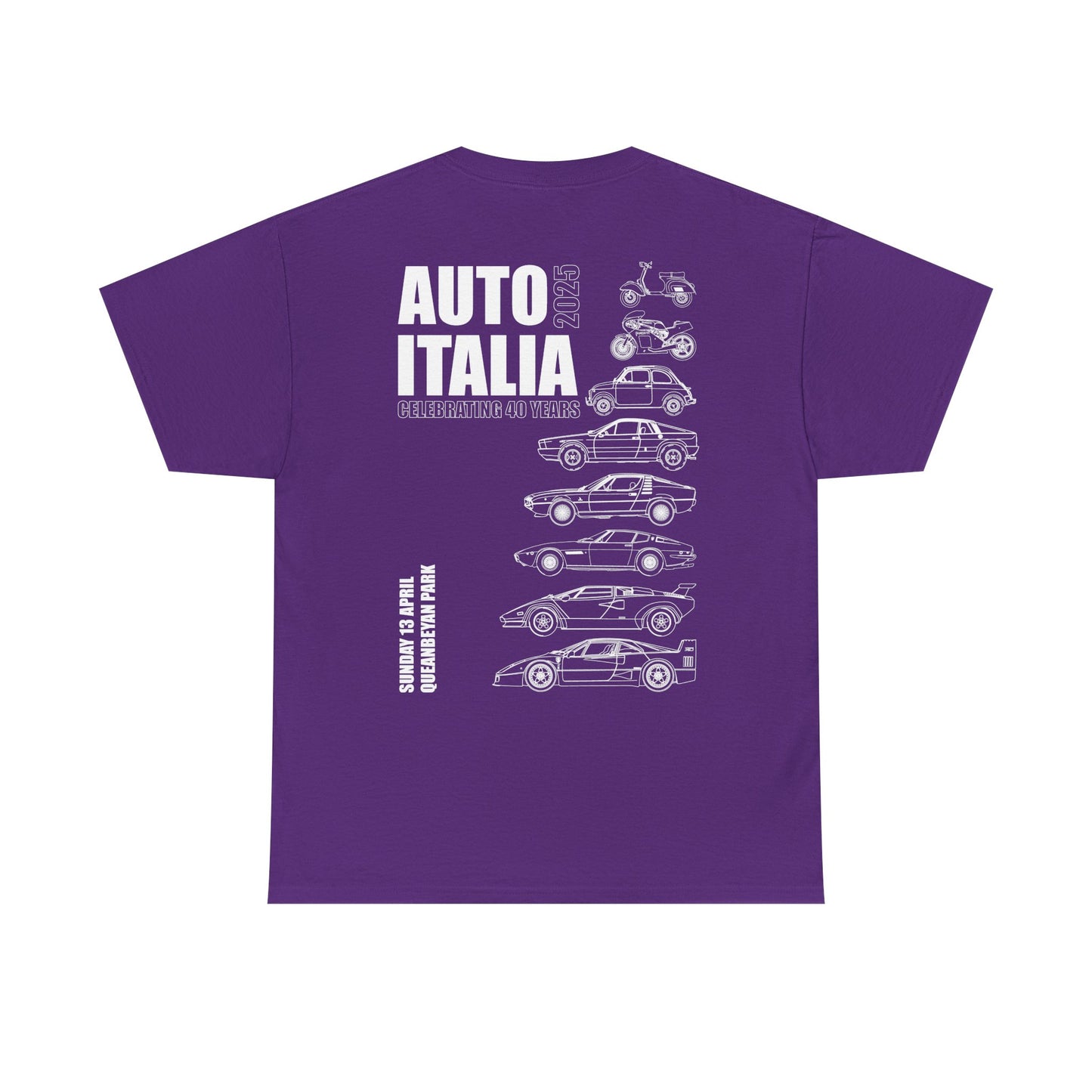 Auto Italia Canberra - Official 2025 Event Tee (White Graphic)