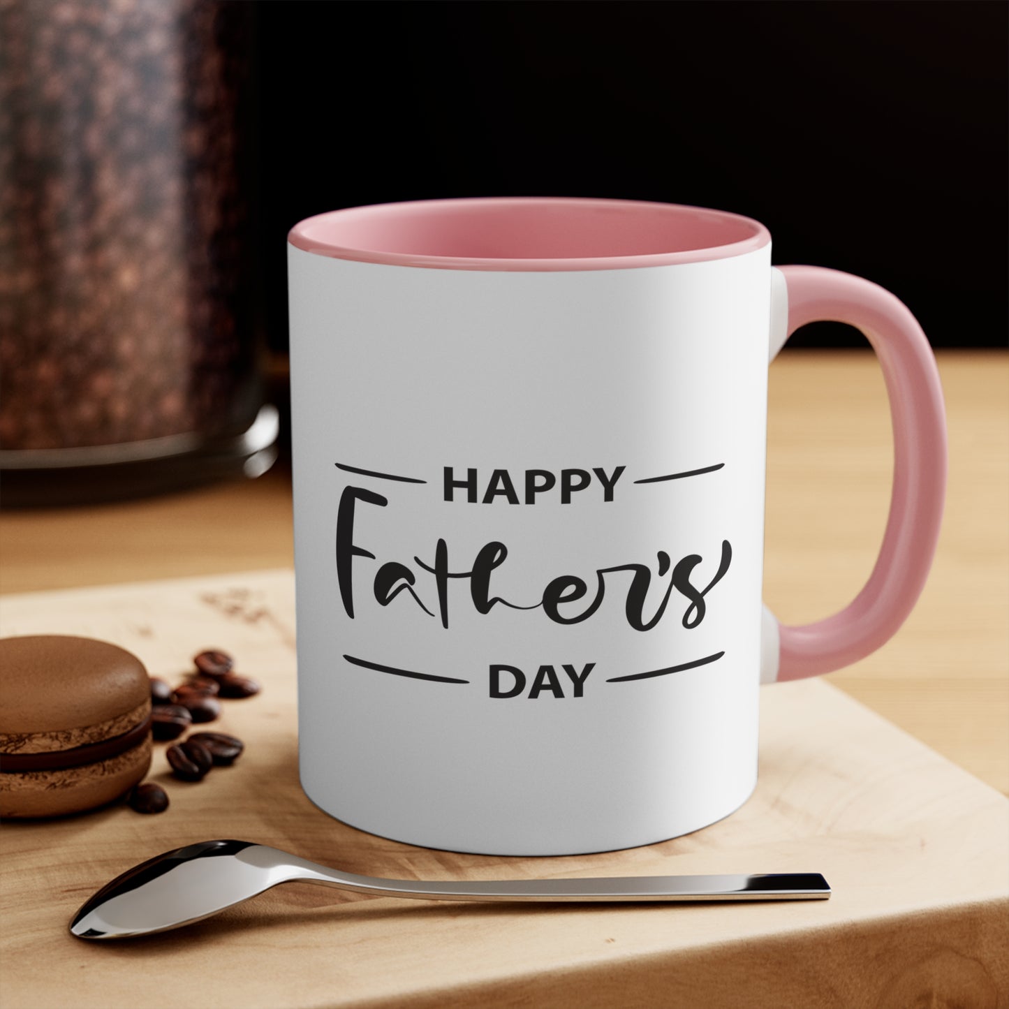 One Off Designs - Colorful Accent Mug - Happy Fathers Day