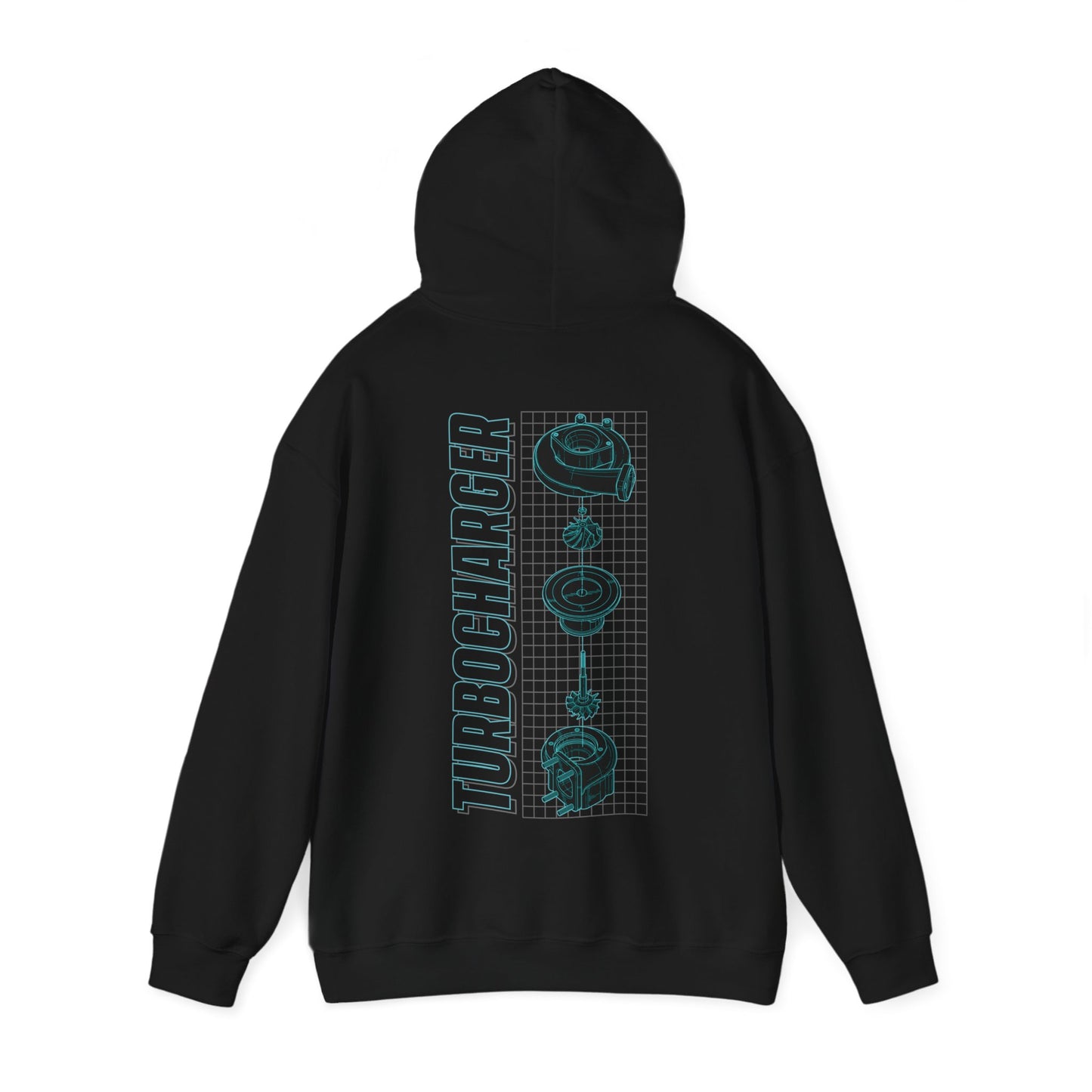 All Designs - Gildan Unisex Heavy Blend Hooded Sweatshirt - Exploded Turbocharger