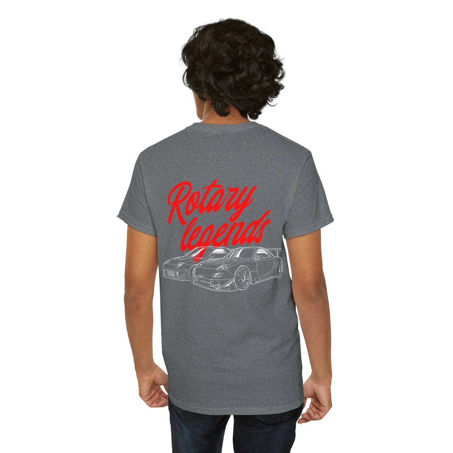 MAZDACT - Gildan Unisex Heavy Cotton Tee - Mazda Rotary Legends Back (Standard)