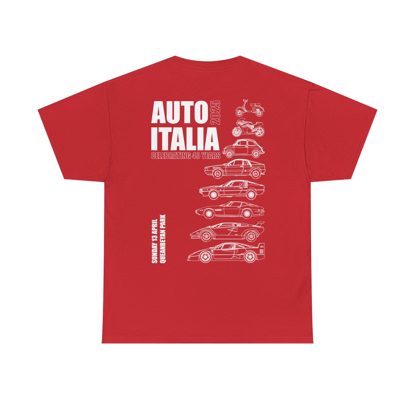 Auto Italia Canberra - Official 2025 Event Tee (White Graphic)