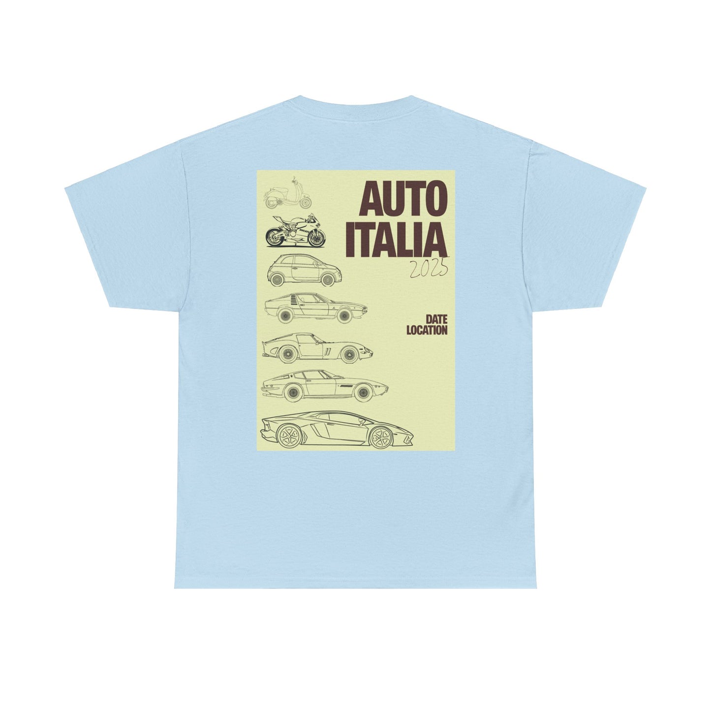 Auto Italia Canberra - Poster 2025 Show Tee Example Idea 2