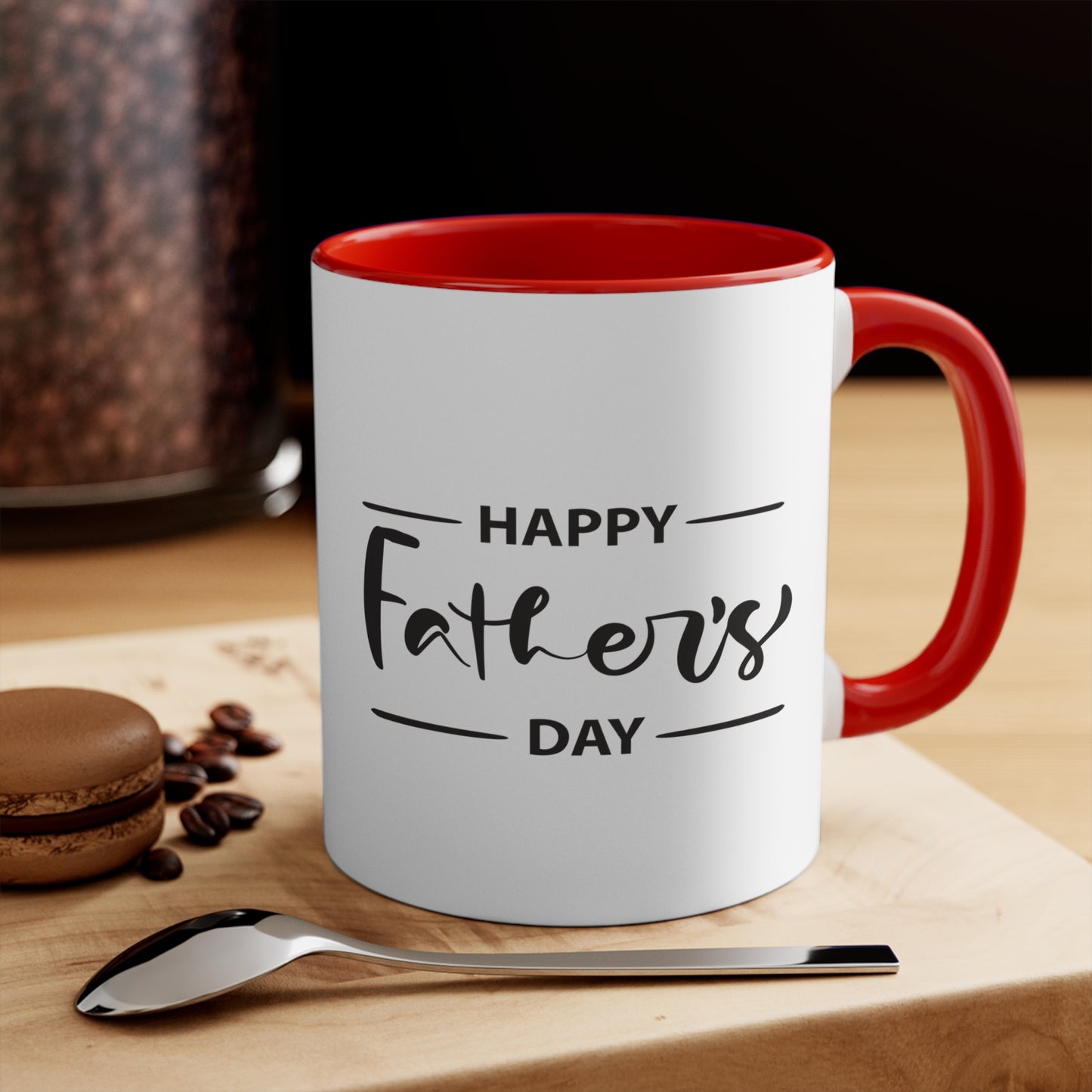 One Off Designs - Colorful Accent Mug - Happy Fathers Day