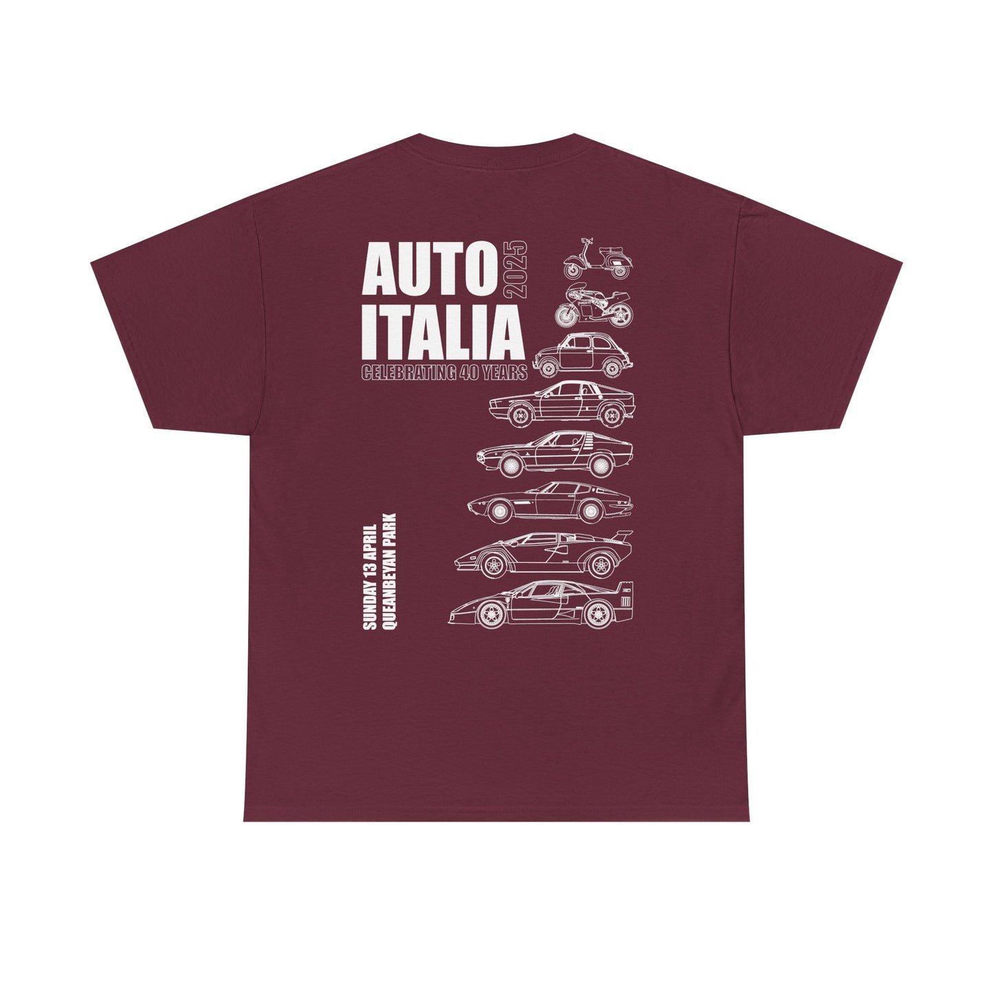 Auto Italia Canberra - Official 2025 Event Tee (White Graphic)