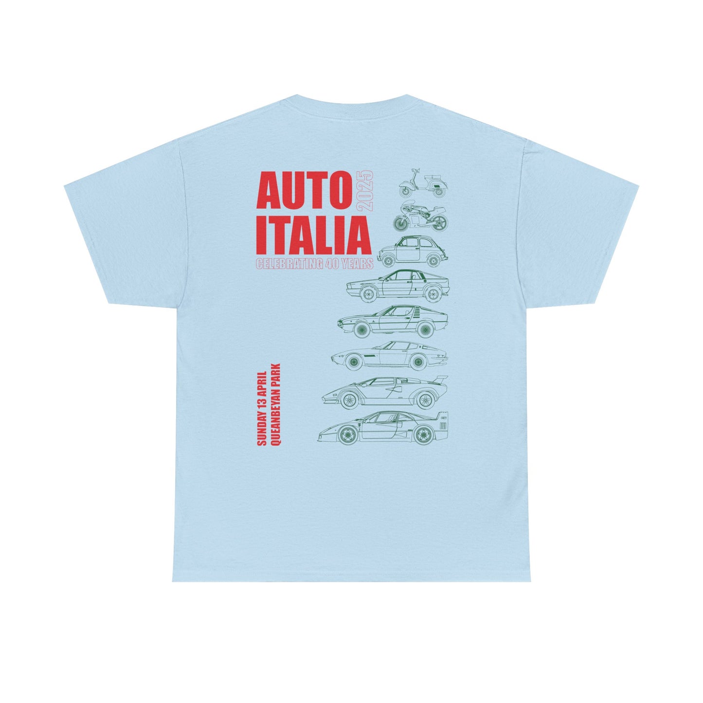 Auto Italia Canberra - Poster 2025 Show Tee Example Idea 2