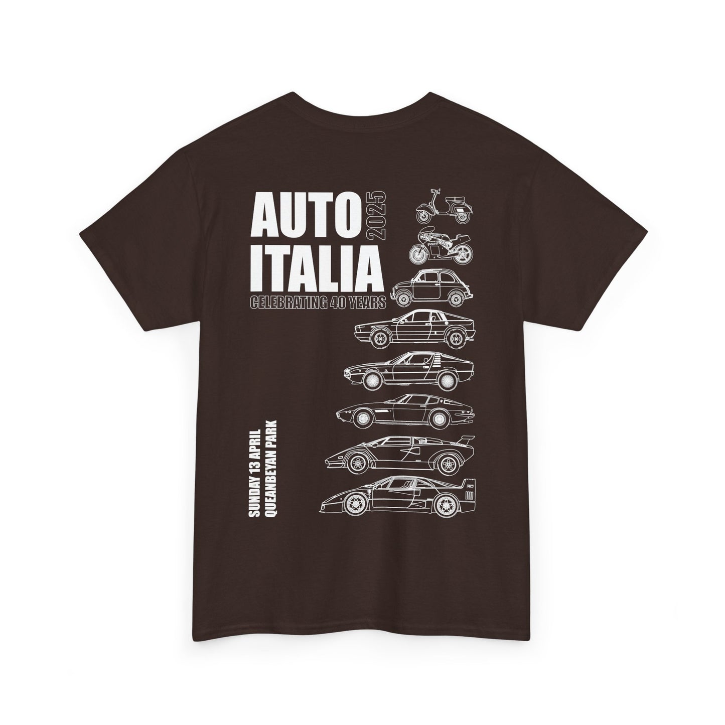 Auto Italia Canberra - Official 2025 Event Tee (White Graphic)