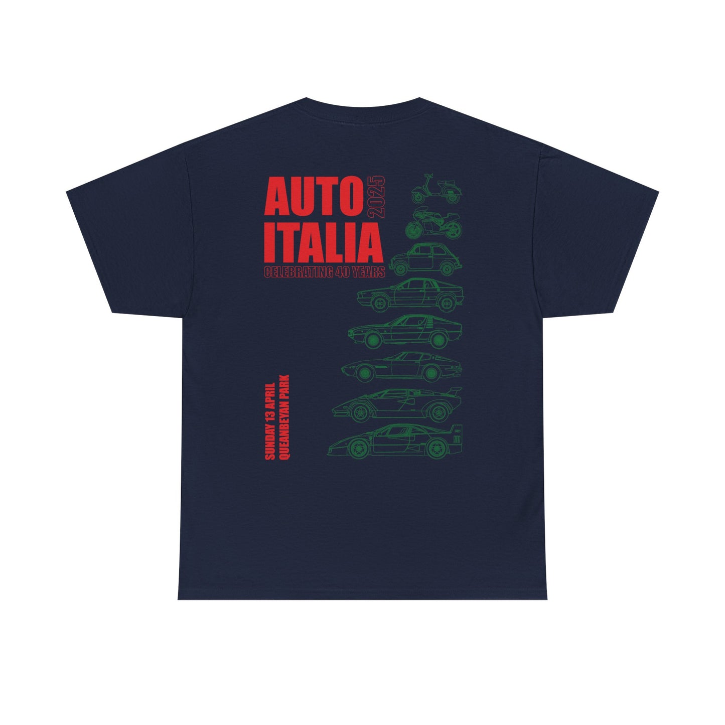 Auto Italia Canberra - Poster 2025 Show Tee Example Idea 2