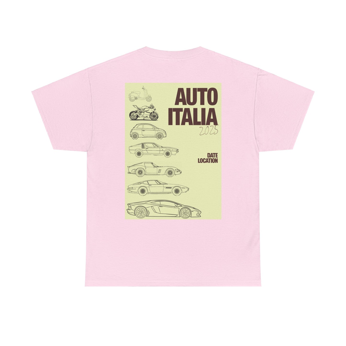 Auto Italia Canberra - Poster 2025 Show Tee Example Idea 2